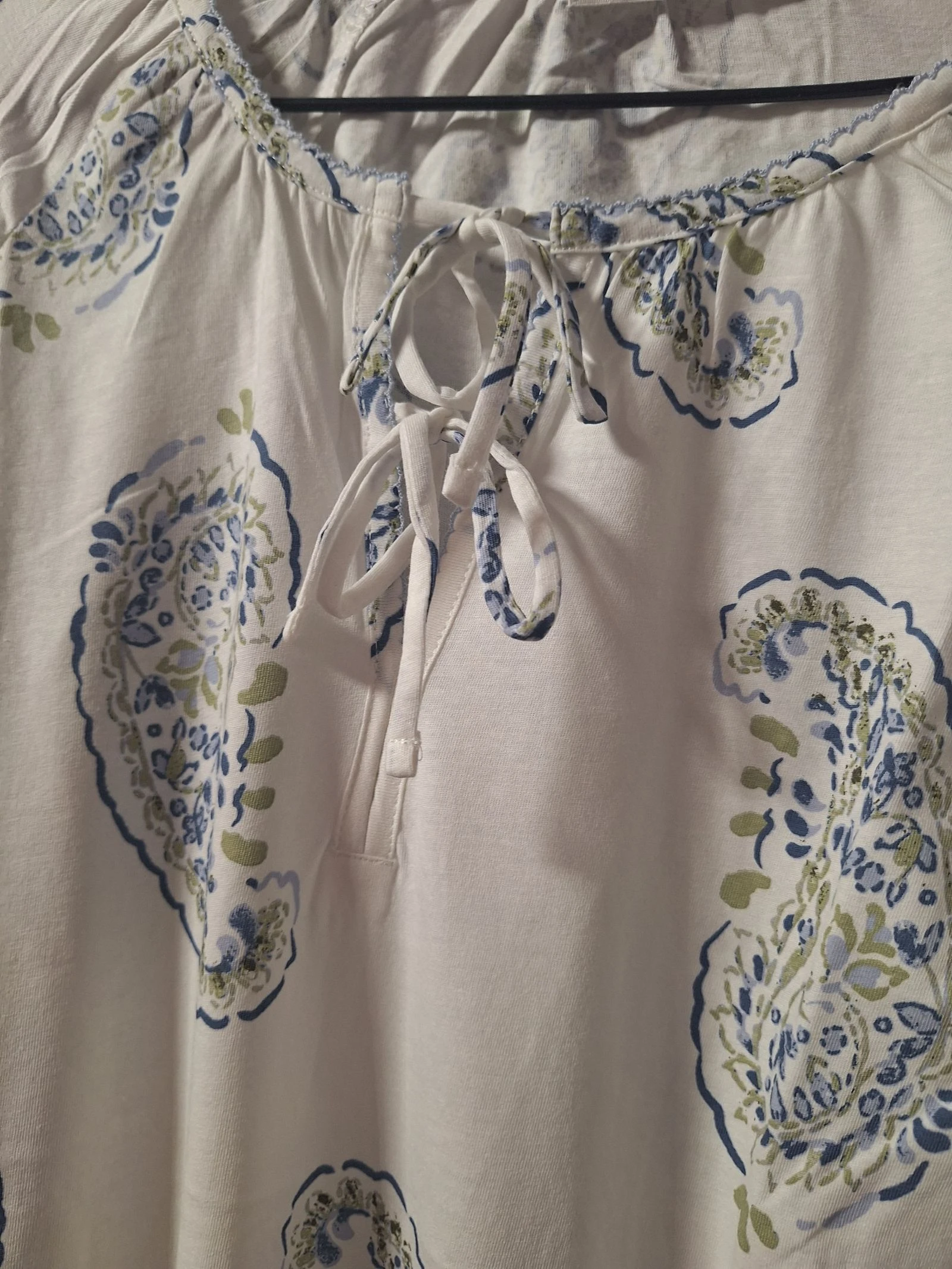 Chemise de nuit Woman Secret 100 % coton motif cachemire | Taille M – photo 2